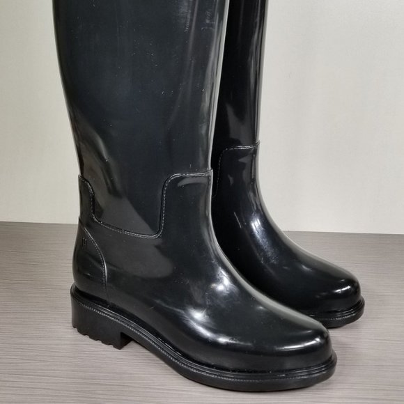 Melissa Fullness Tall Rain Boot, Black Gloss - Picture 3 of 10